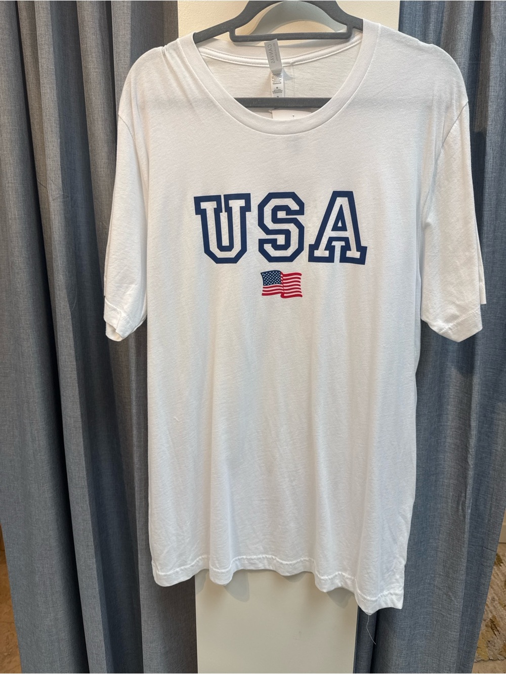 White USA Graphic Short Sleeve Tee